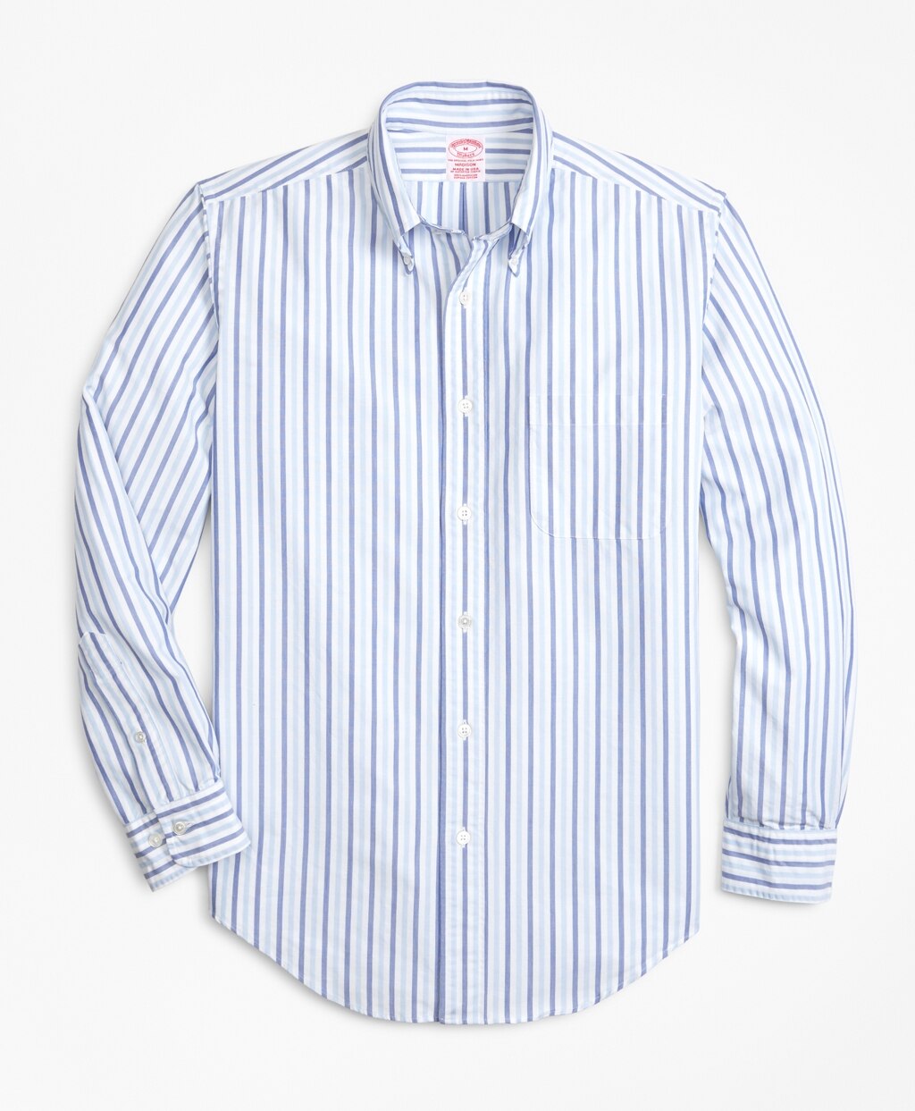 Brooks Brothers Men Madison Fit Oxford Alternating Stripe Sport Shirt