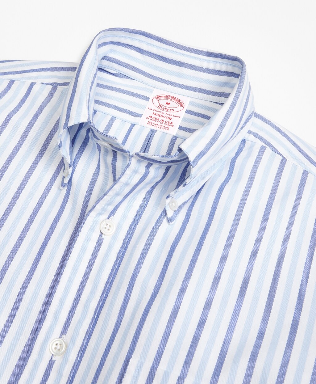 Brooks Brothers Men Madison Fit Oxford Alternating Stripe Sport Shirt