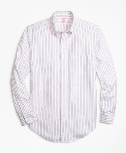 Brooks Brothers Men Madison Fit Oxford Outline Stripe Sport Shirt