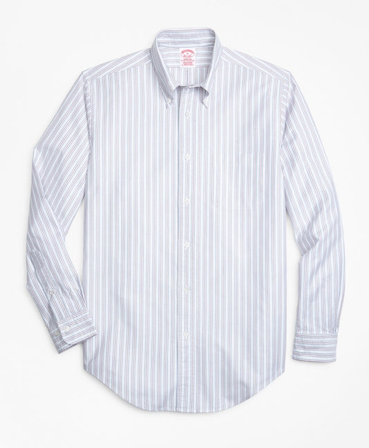 Brooks Brothers Men Madison Fit Oxford Double-Stripe Sport Shirt