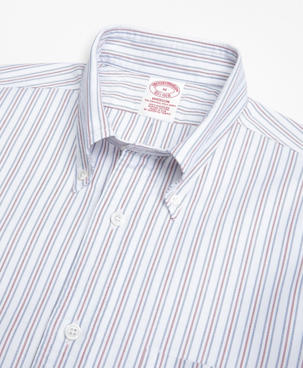 Brooks Brothers Men Madison Fit Oxford Double-Stripe Sport Shirt