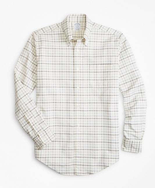 Brooks Brothers Men Regent Fit Oxford Windowpane Sport Shirt