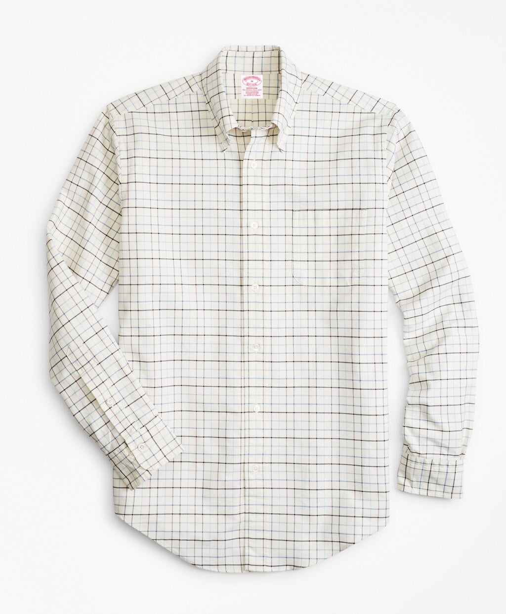 Brooks Brothers Men Madison Fit Oxford Windowpane Sport Shirt