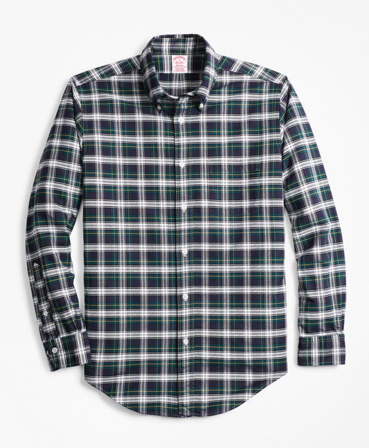 Brooks Brothers Men Madison Fit Oxford Tartan Sport Shirt