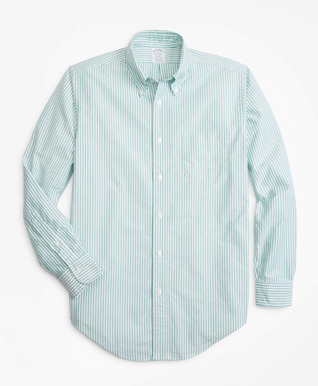 Brooks Brothers Men Regent Fit Oxford Narrow Stripe Sport Shirt