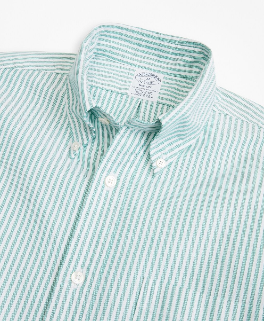 Brooks Brothers Men Regent Fit Oxford Narrow Stripe Sport Shirt