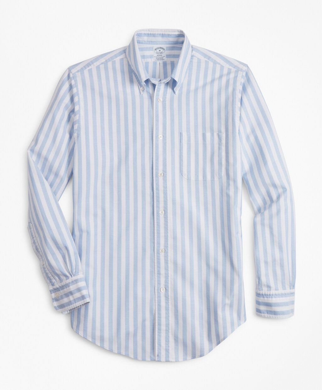 Brooks Brothers Men Regent Fit Oxford Wide Stripe Sport Shirt