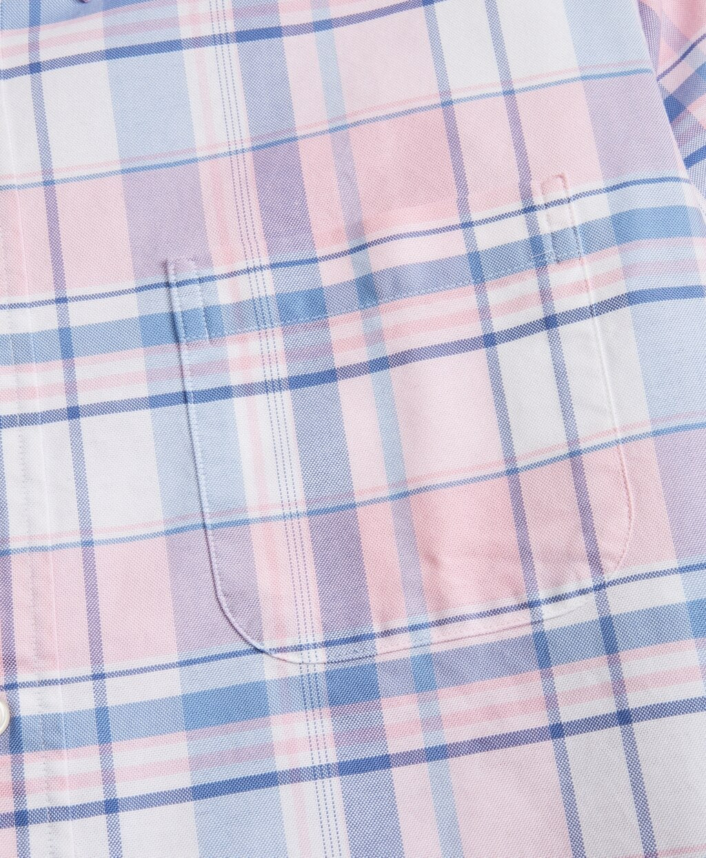 Brooks Brothers Men Madison Fit Oxford Pink and Blue Plaid Sport Shirt