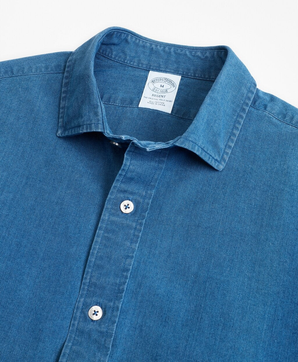 Brooks Brothers Men Regent Fit Dobby Indigo Sport Shirt