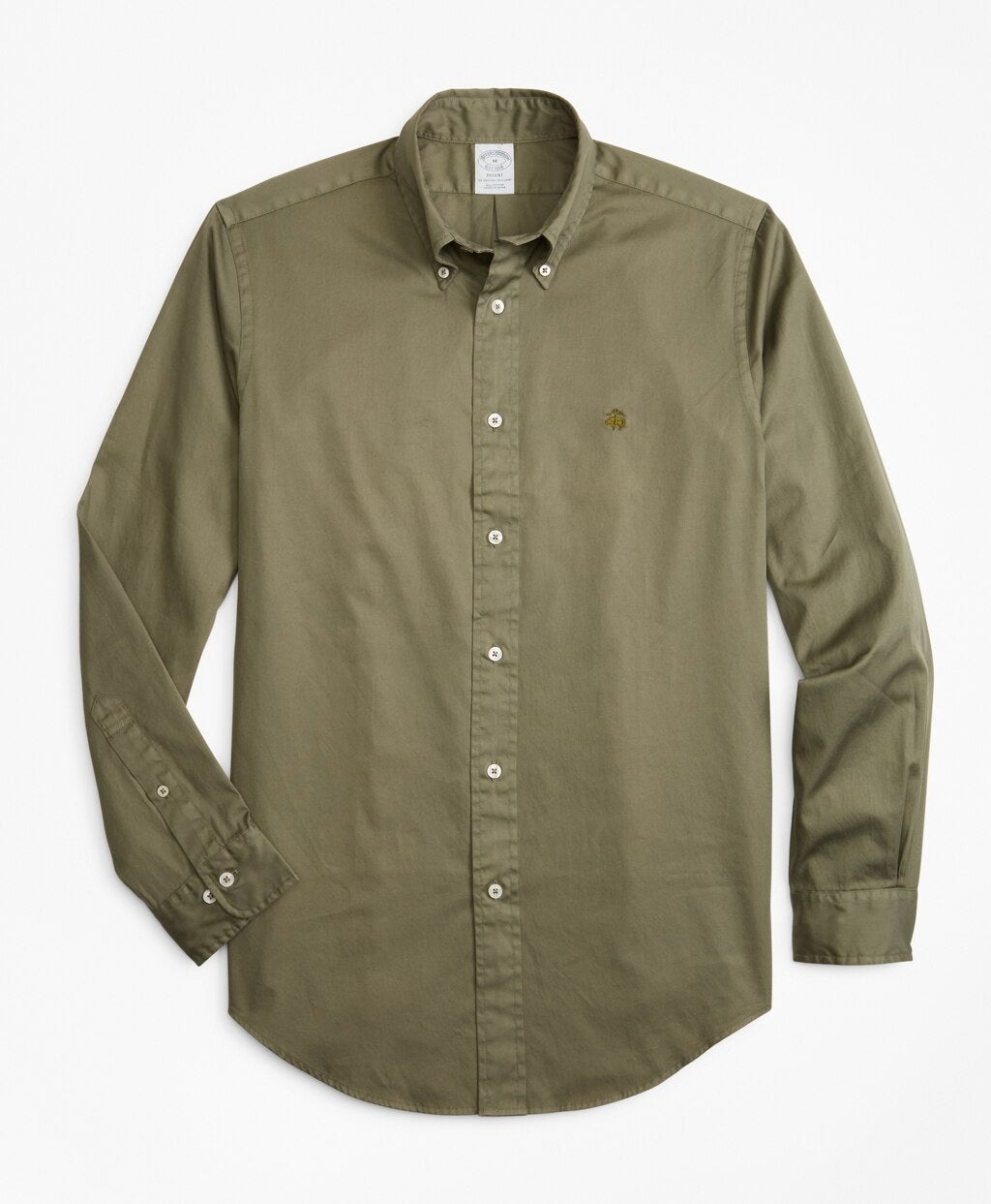 Brooks Brothers Men Regent Fit Garment-Dyed Twill Sport Shirt