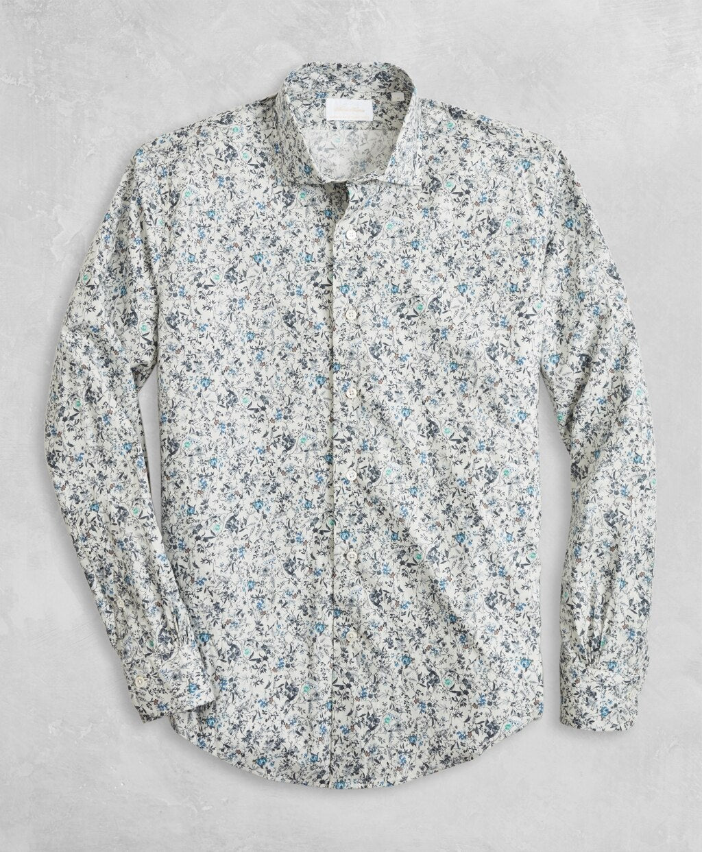 Brooks Brothers Men Golden Fleece® Regent Fit White Floral Sport Shirt