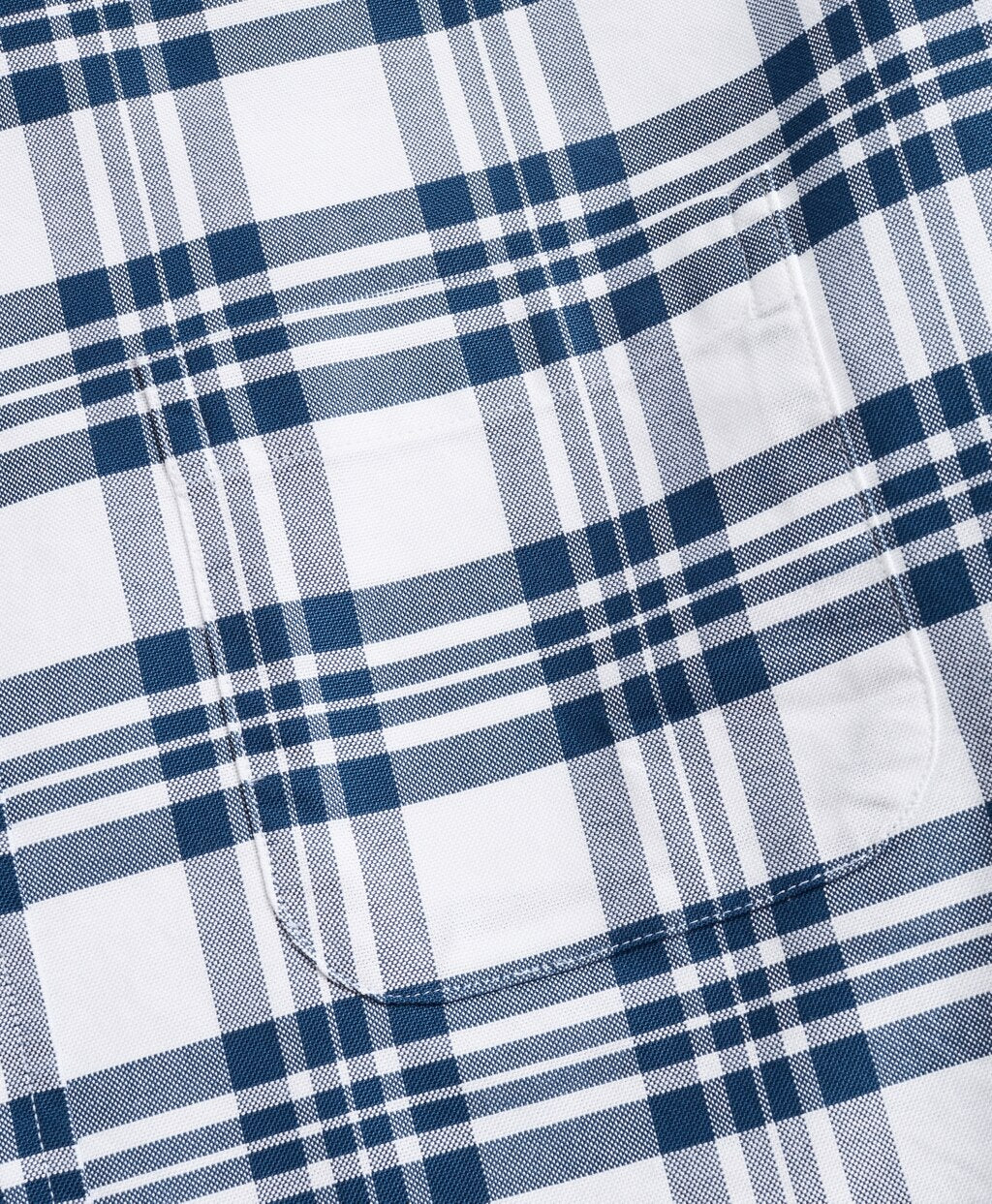Brooks Brothers Men Regent Fit Oxford Blue and White Plaid Sport Shirt
