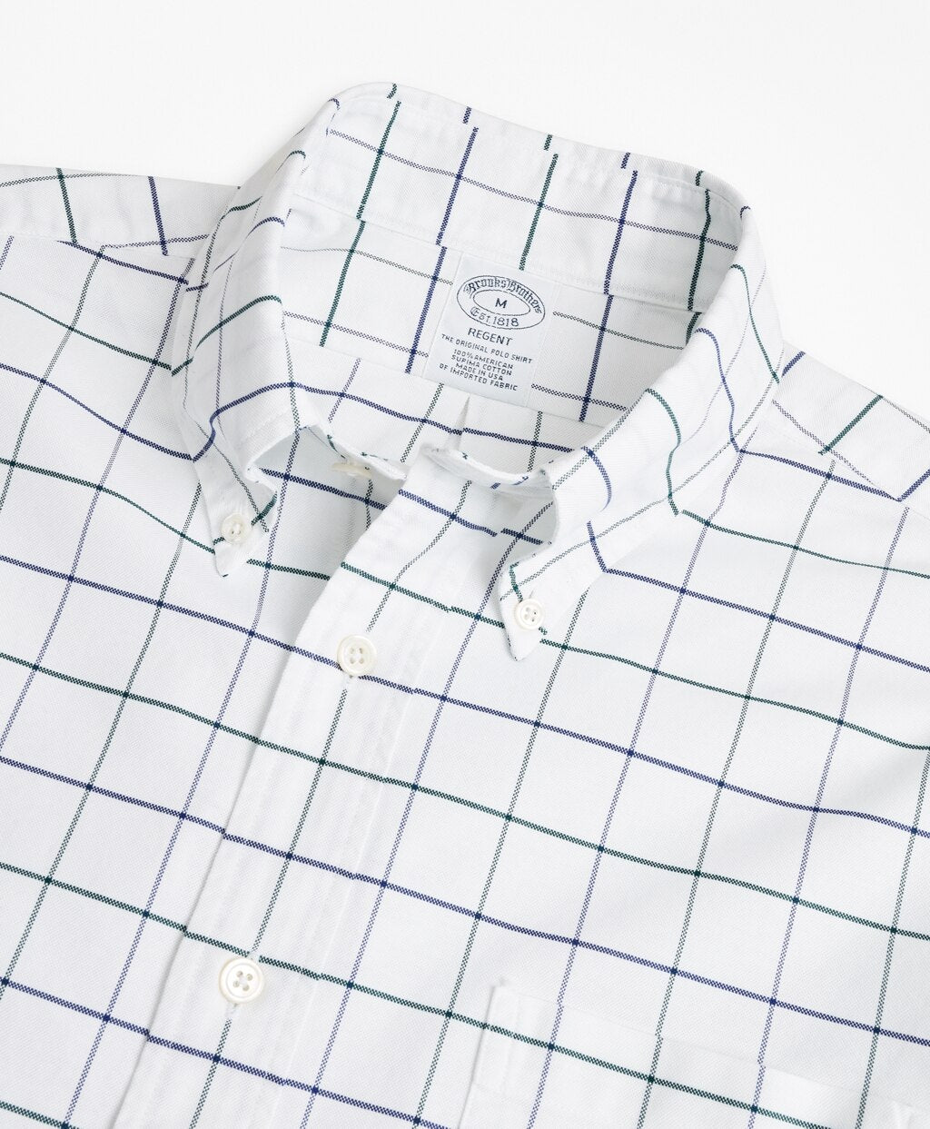 Brooks Brothers Men Regent Fit Oxford Windowpane Sport Shirt