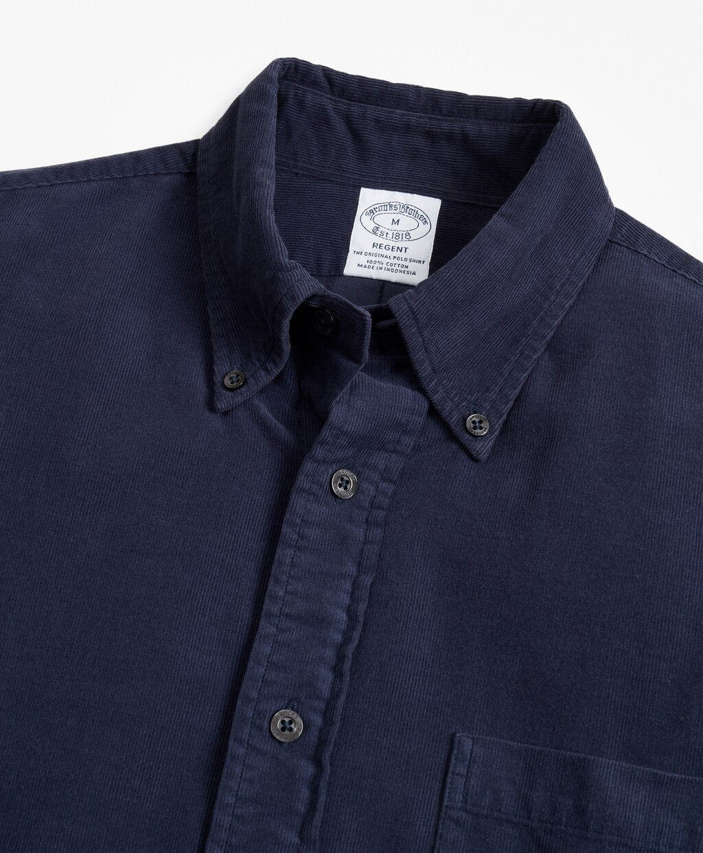 Brooks Brothers Men Regent Fit Garment-Dyed Corduroy Sport Shirt