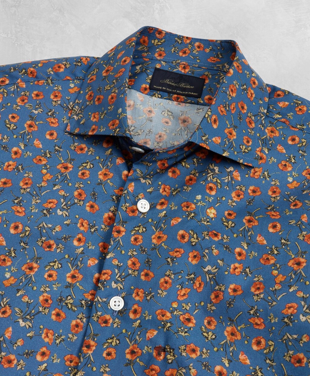 Brooks Brothers Men Golden Fleece® Regent Fit Blue Floral Sport Shirt