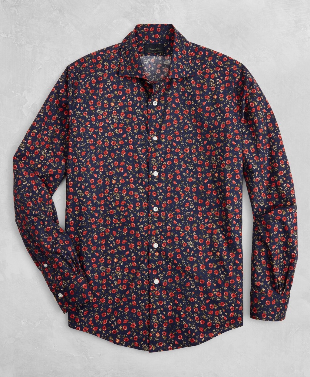 Brooks Brothers Men Golden Fleece® Regent Fit Navy Floral Sport Shirt