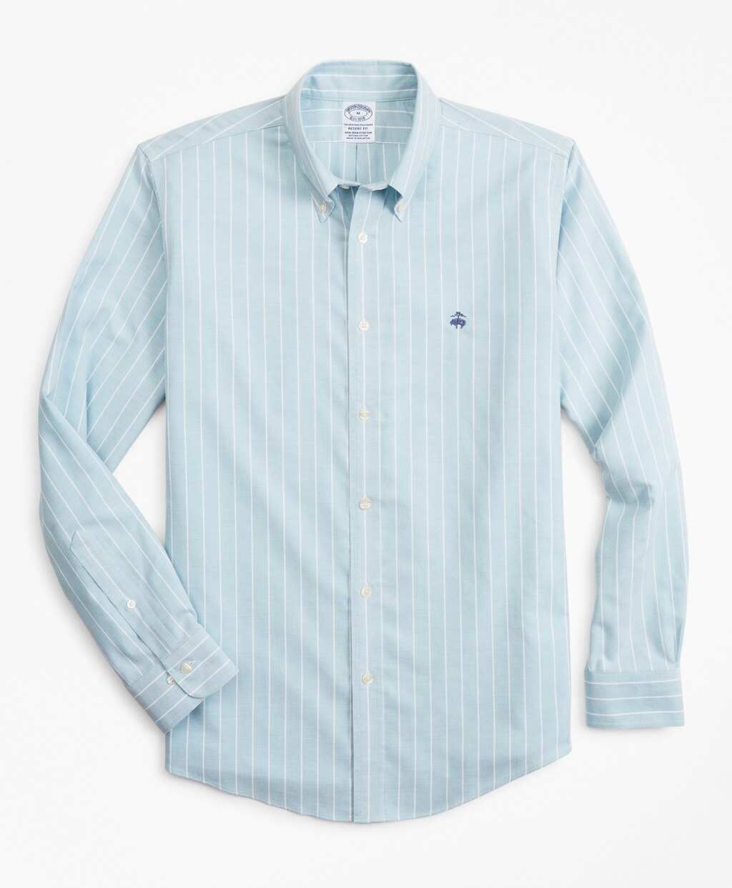Brooks Brothers Men Stretch Regent Fitted Sport Shirt, Non-Iron Stripe