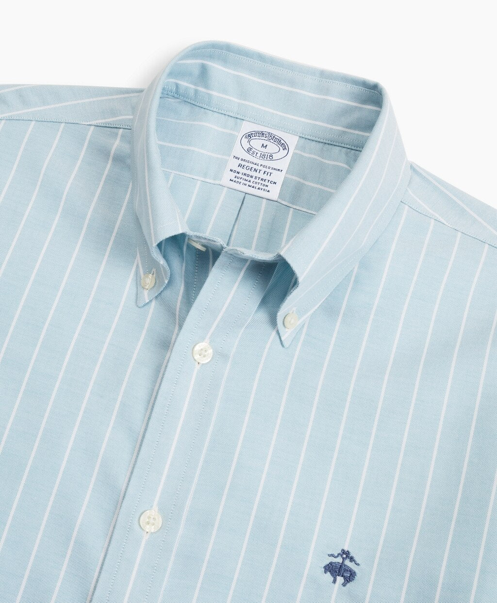 Brooks Brothers Men Stretch Regent Fitted Sport Shirt, Non-Iron Stripe