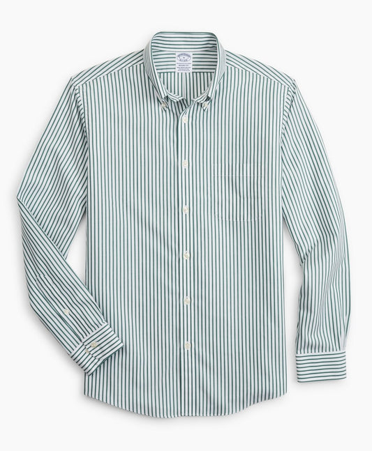 Brooks Brothers Men Stretch Regent Fitted Sport Shirt, Non-Iron Candy Stripe