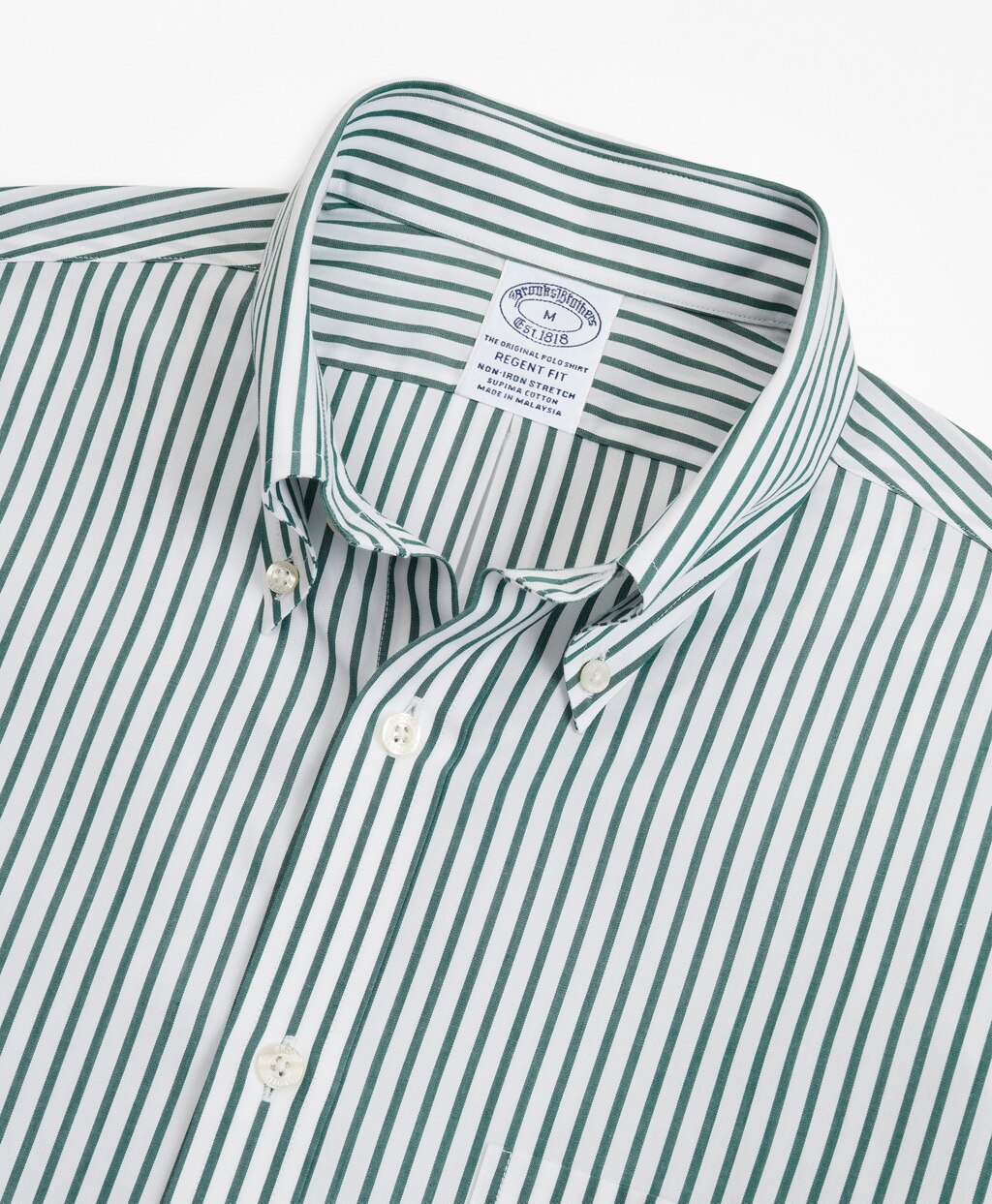 Brooks Brothers Men Stretch Regent Fitted Sport Shirt, Non-Iron Candy Stripe