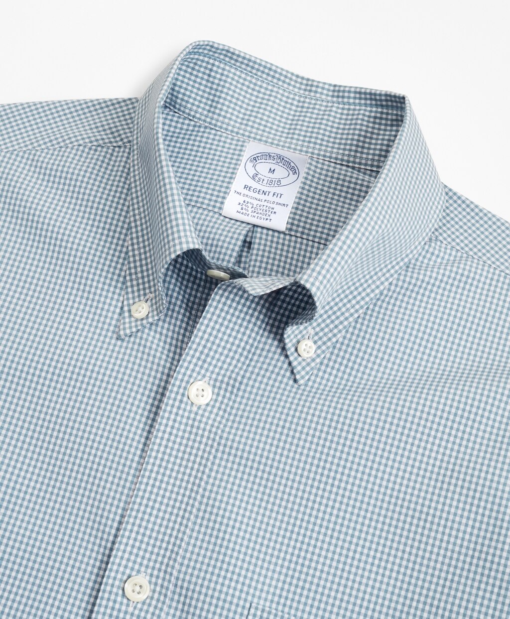 Brooks Brothers Men Regent Fitted Sport Shirt, Performance Series with COOLMAX®, Gingham