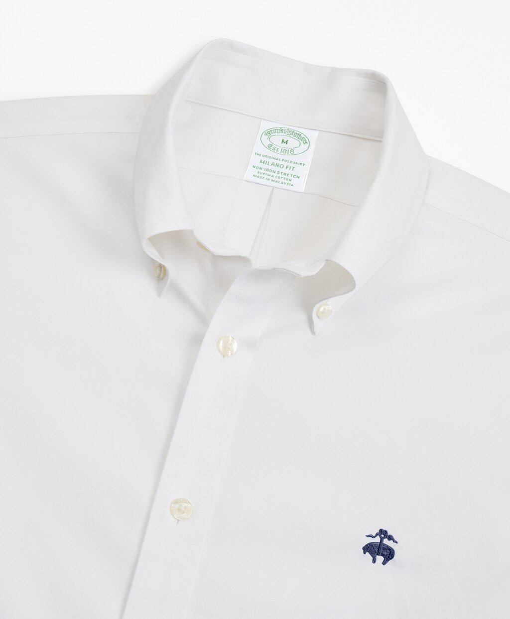 Brooks Brothers Men Stretch Milano Slim-Fit Sport Shirt, Non-Iron