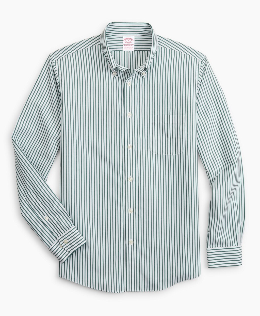Brooks Brothers Men Stretch Madison Classic-Fit Sport Shirt, Non-Iron Candy Stripe