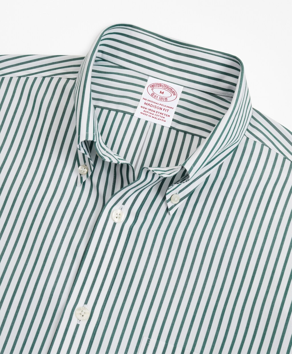 Brooks Brothers Men Stretch Madison Classic-Fit Sport Shirt, Non-Iron Candy Stripe