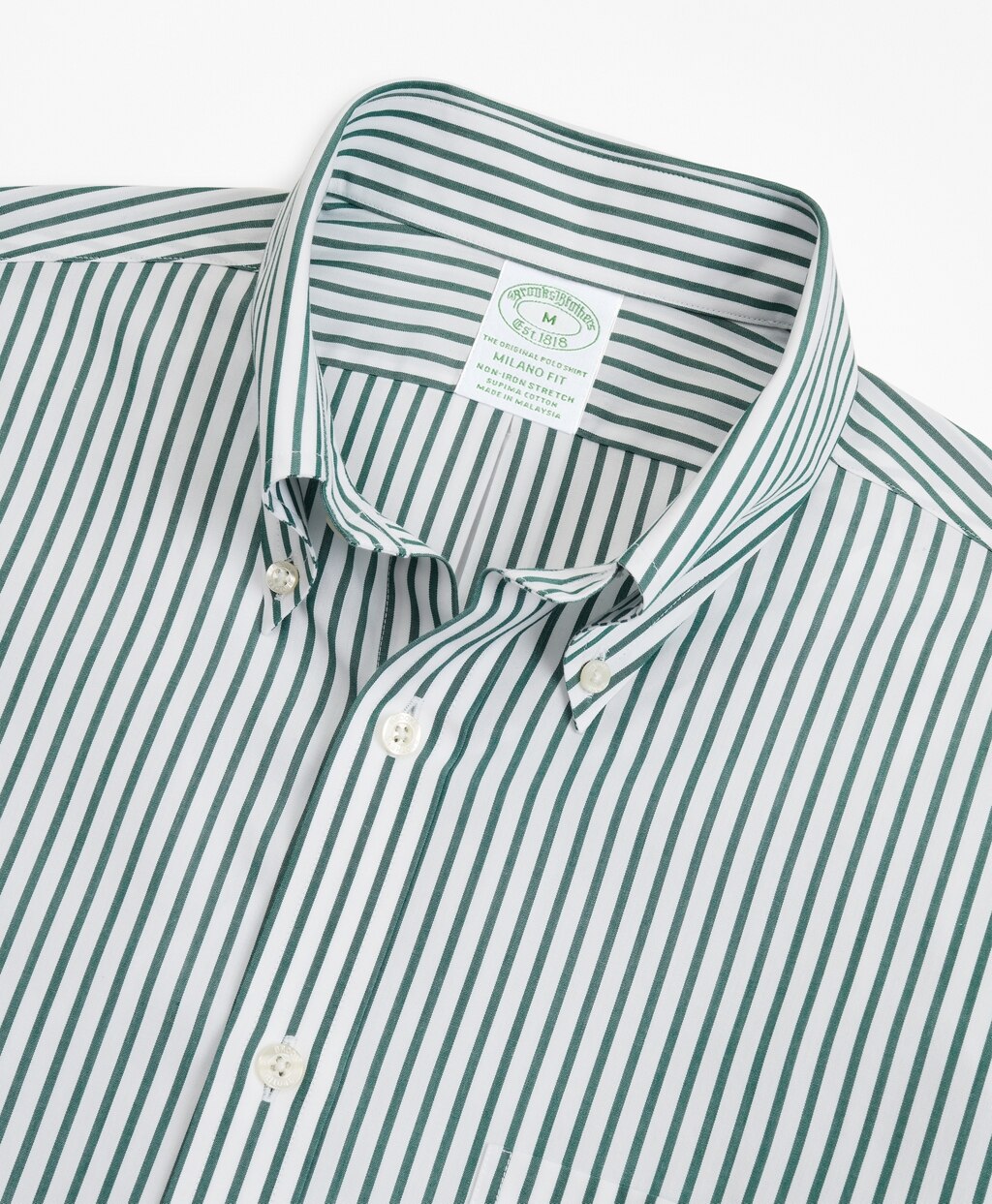 Brooks Brothers Men Stretch Milano Slim-Fit Sport Shirt, Non-Iron Candy Stripe