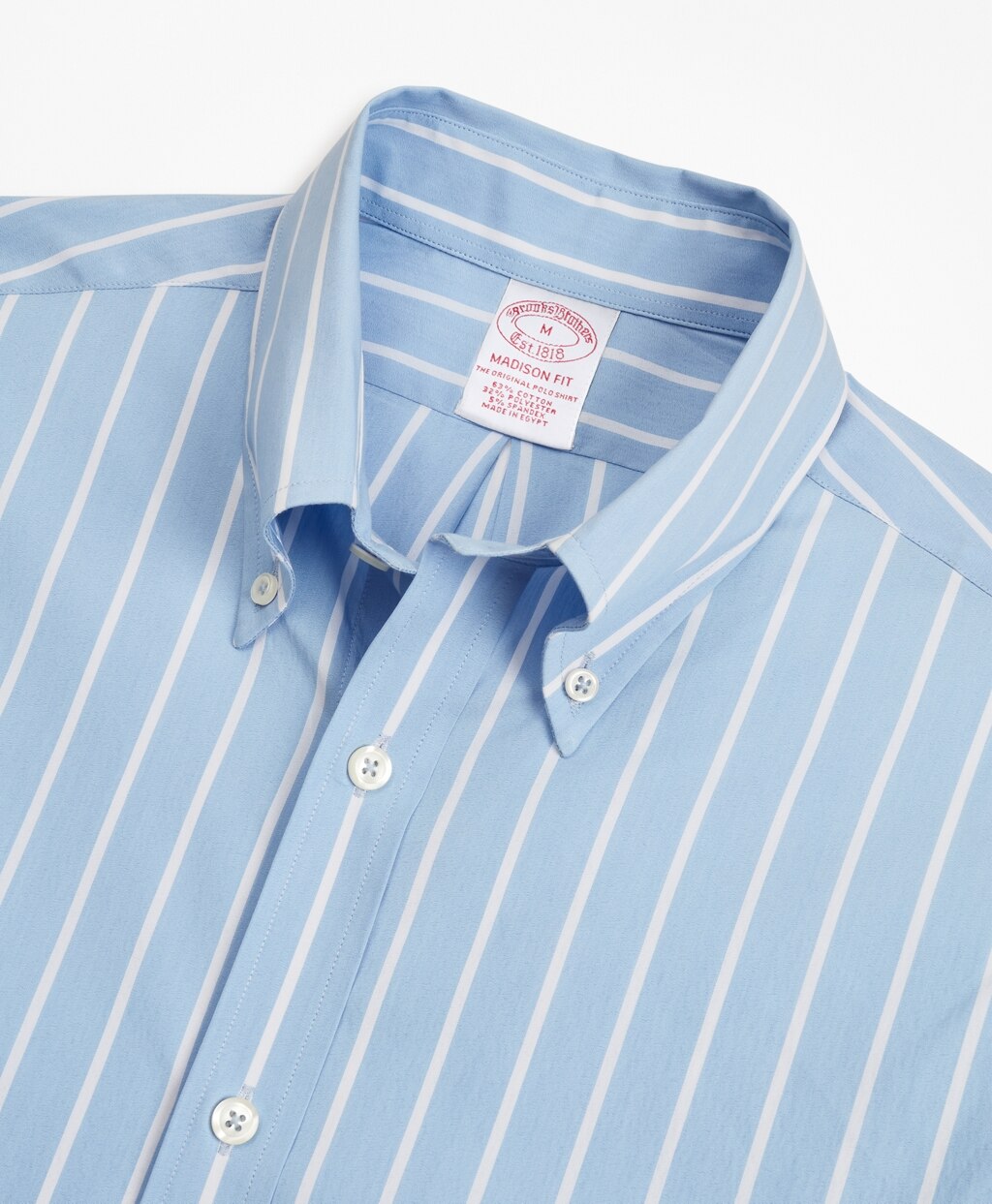 Brooks Brothers Men Madison Classic-Fit Sport Shirt, Performance Series with COOLMAX®, Ground Stripe