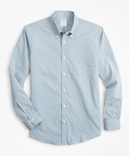 Brooks Brothers Men Milano Slim-Fit Sport Shirt, Performance Series with COOLMAX®, Gingham