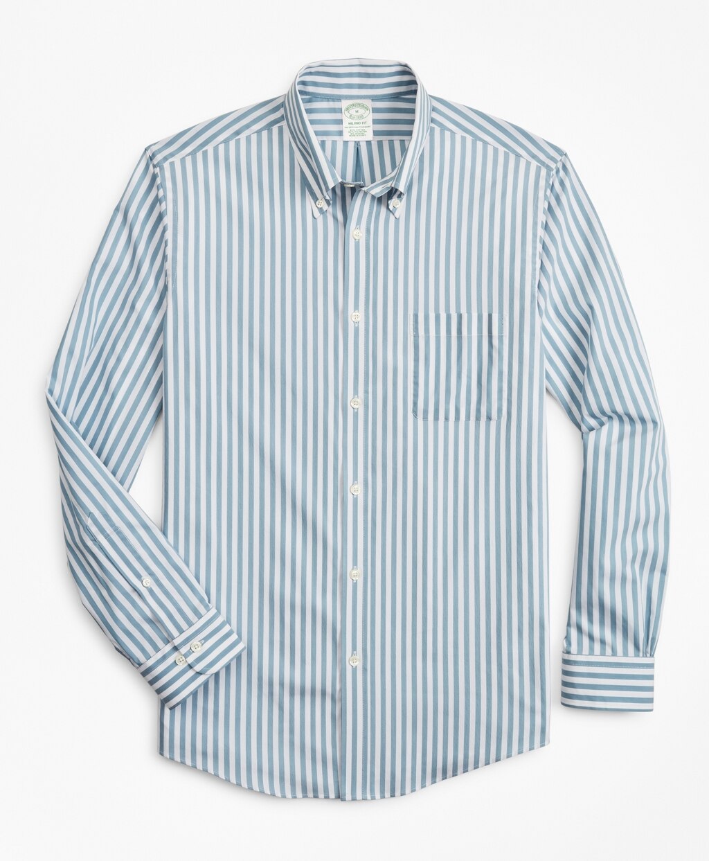 Brooks Brothers Men Milano Slim-Fit Sport Shirt, Performance Series with COOLMAX®, Stripe