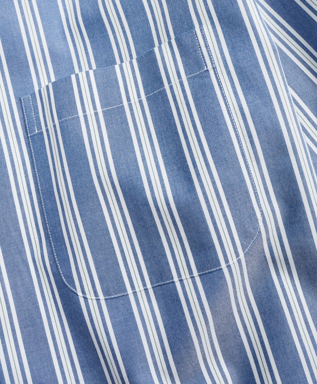 Brooks Brothers Men Stretch Regent Fitted Sport Shirt, Non-Iron Awning Stripe