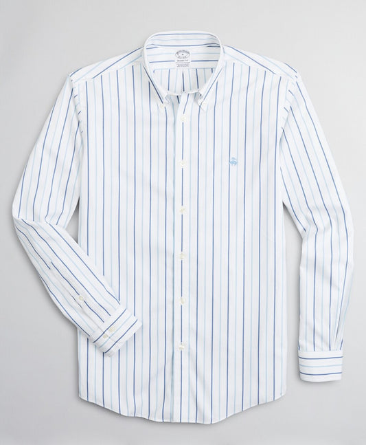 Brooks Brothers Men Stretch Regent Fitted Sport Shirt, Non-Iron Stripe