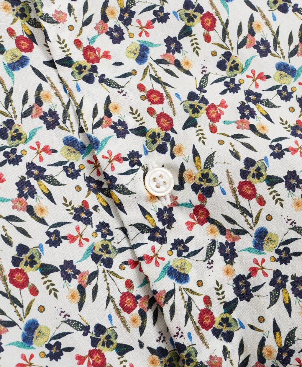 Brooks Brothers Men Golden Fleece® Regent Fit White Flower-Print Poplin Sport Shirt