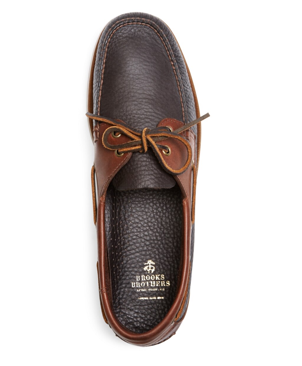 Brooks Brothers Men Contrasting Leather Boat Shoes