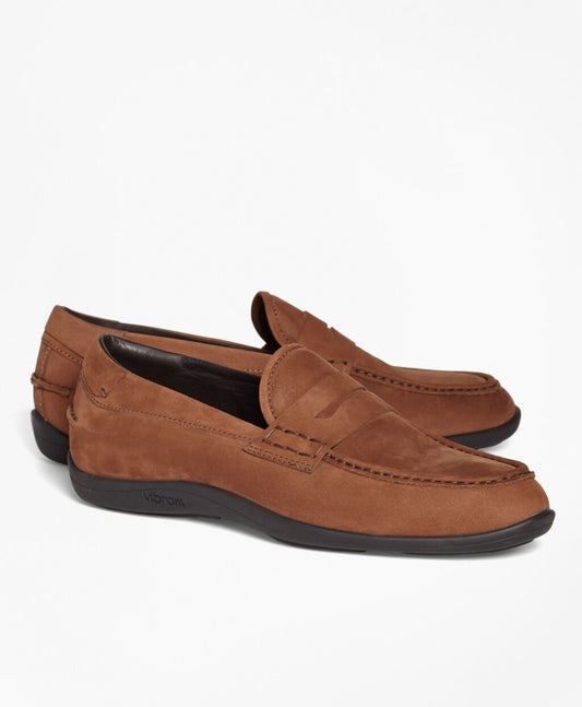 Brooks Brothers Men 1818 Footwear Suede Penny Moccasins