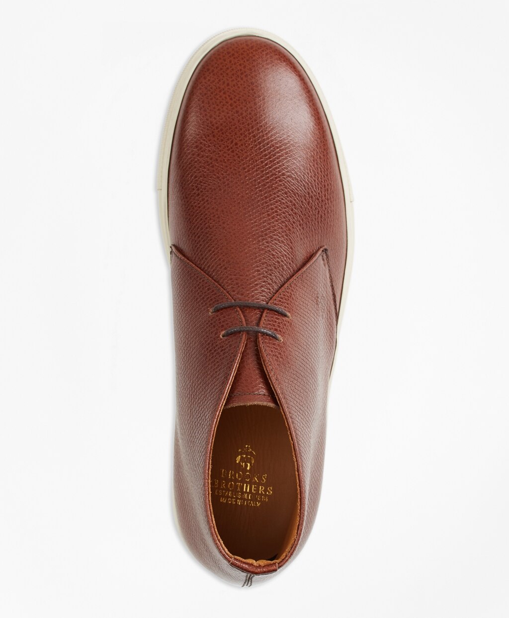 Brooks Brothers Men 1818 Footwear Textured Leather Chukka Sneakers