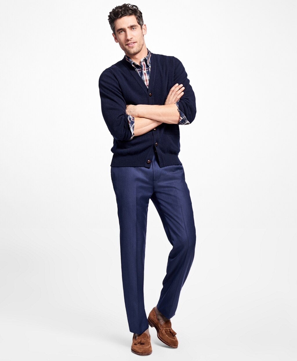 Brooks Brothers Men Regent Fit Stretch Wool Trousers