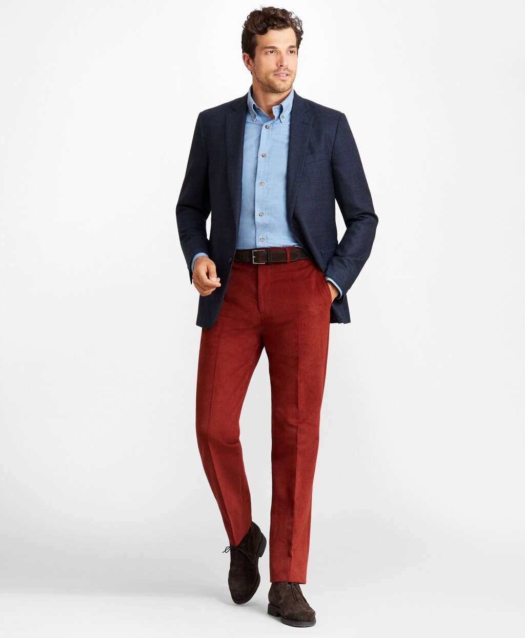 Brooks Brothers Men Regent Fit Herringbone Dress Trousers