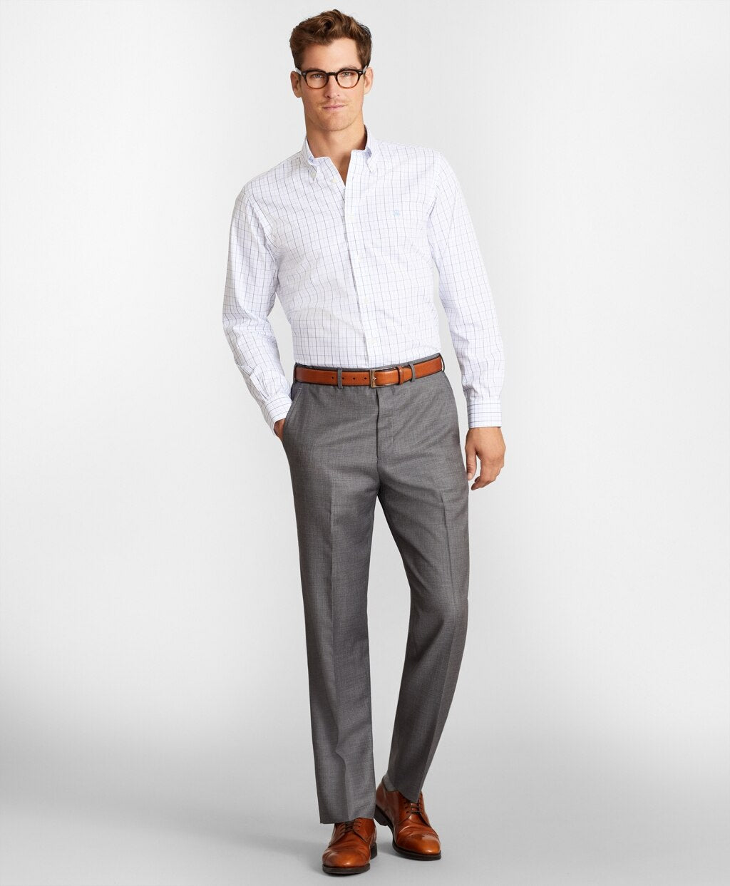 Brooks Brothers Men Madison Fit Wool Trousers