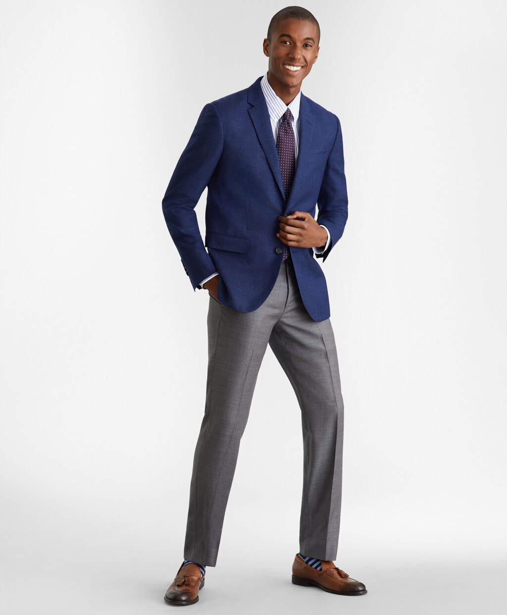 Brooks Brothers Men Milano Fit Wool Trousers