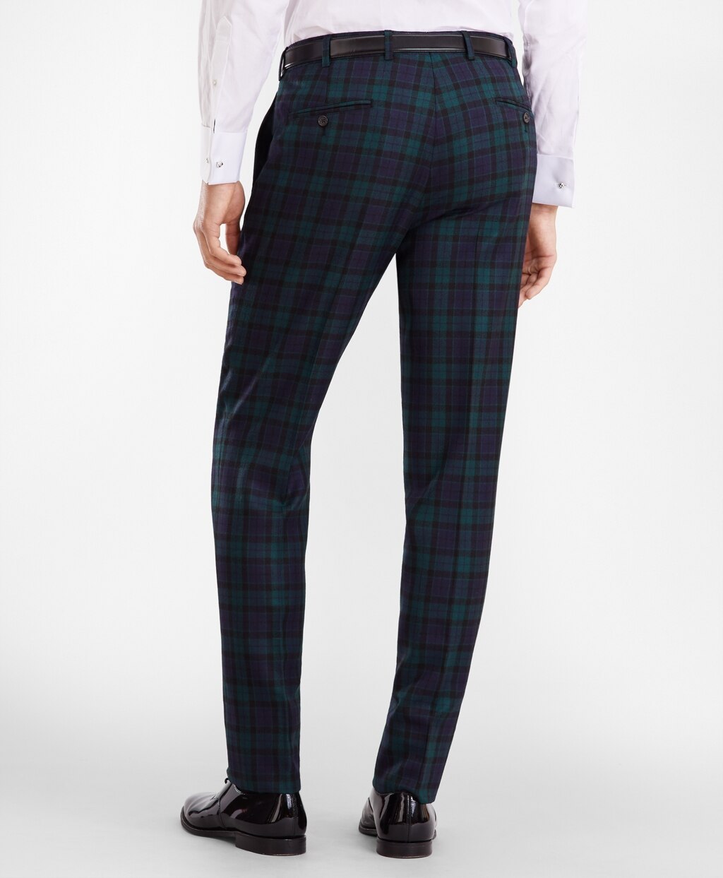 Brooks Brothers Men Regent Fit Black Watch Wool Trousers