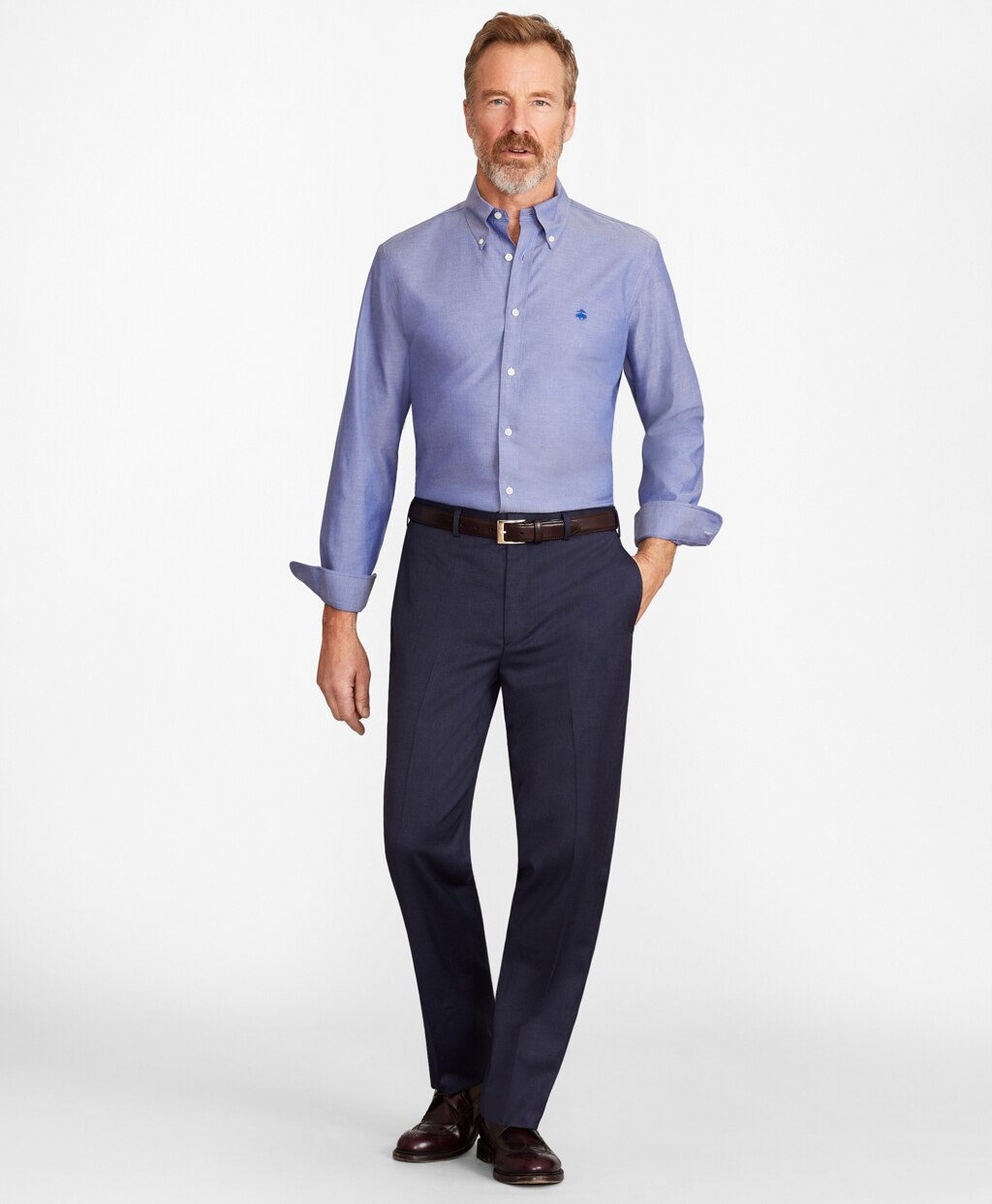 Brooks Brothers Men BrooksFlex™ Madison-Fit Wool Trousers