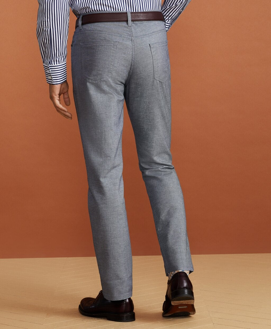 Brooks Brothers Men Golden Fleece® Five-Pocket Stretch Cotton-Linen Trousers