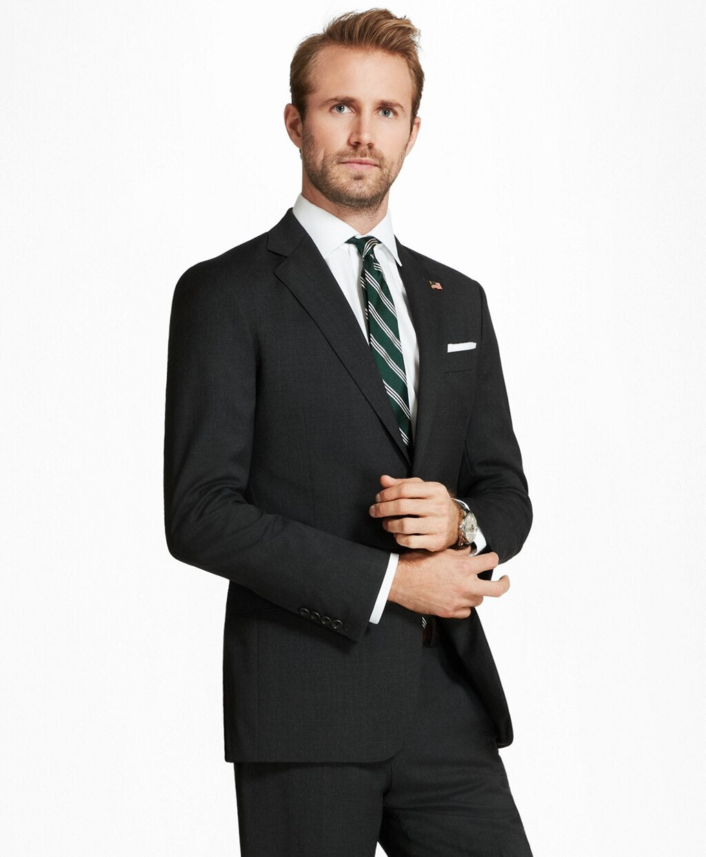Brooks Brothers Men Regent Fit Solid 1818 Suit