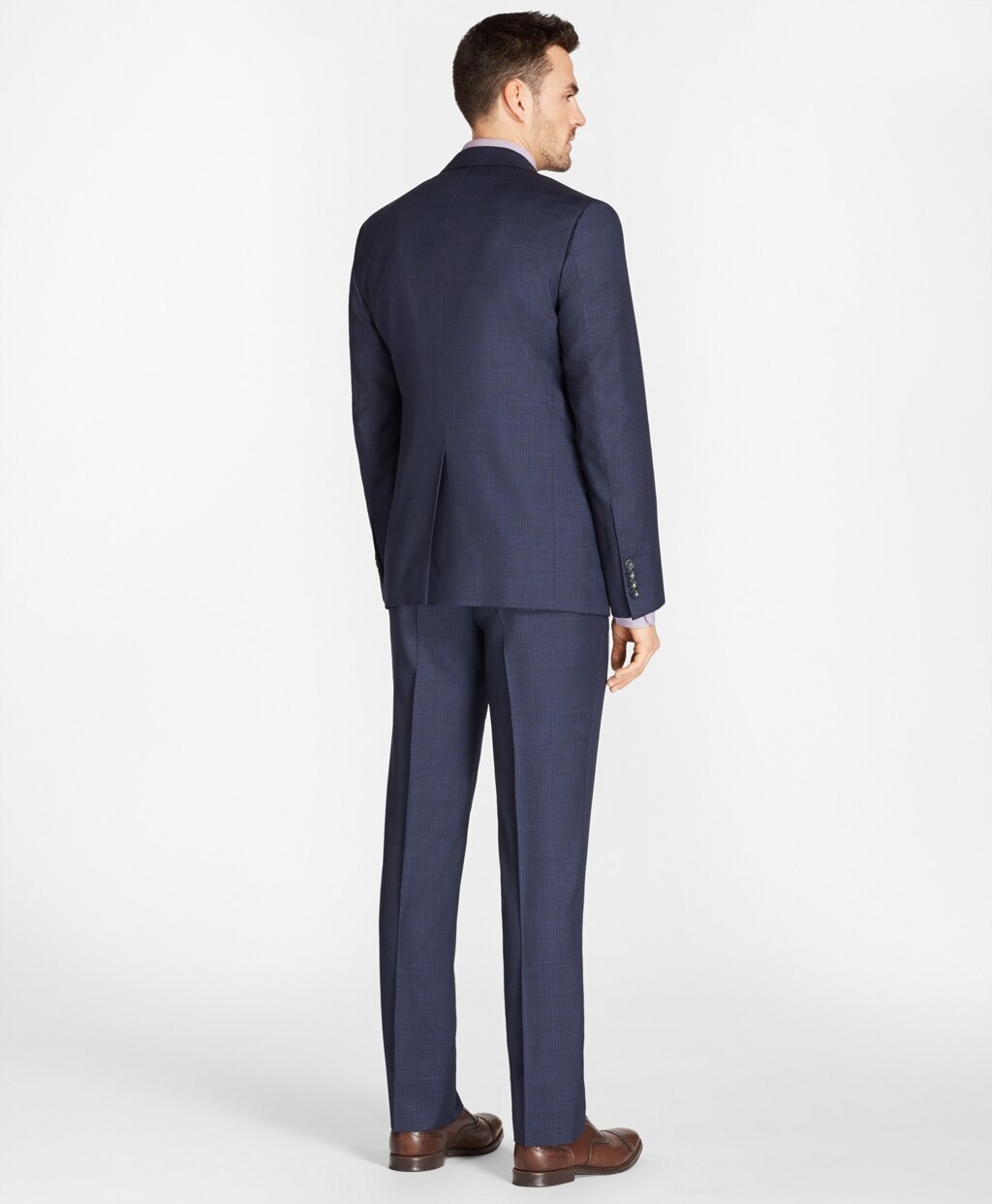 Brooks Brothers Men Regent Fit Tic with Stripe 1818 Suit