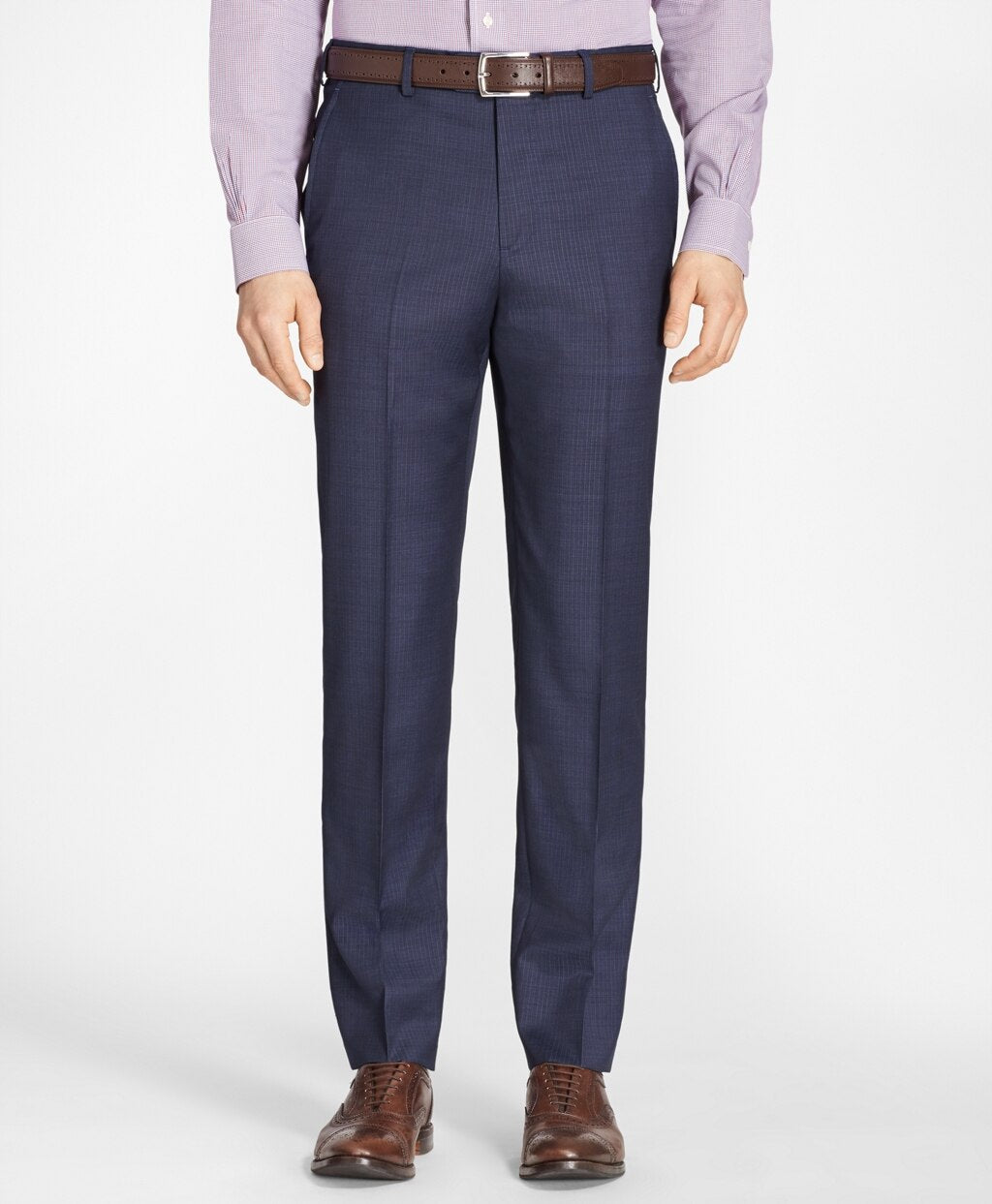 Brooks Brothers Men Regent Fit Tic with Stripe 1818 Suit