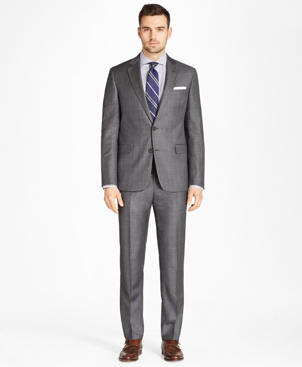 Brooks Brothers Men Regent Fit Plaid 1818 Suit