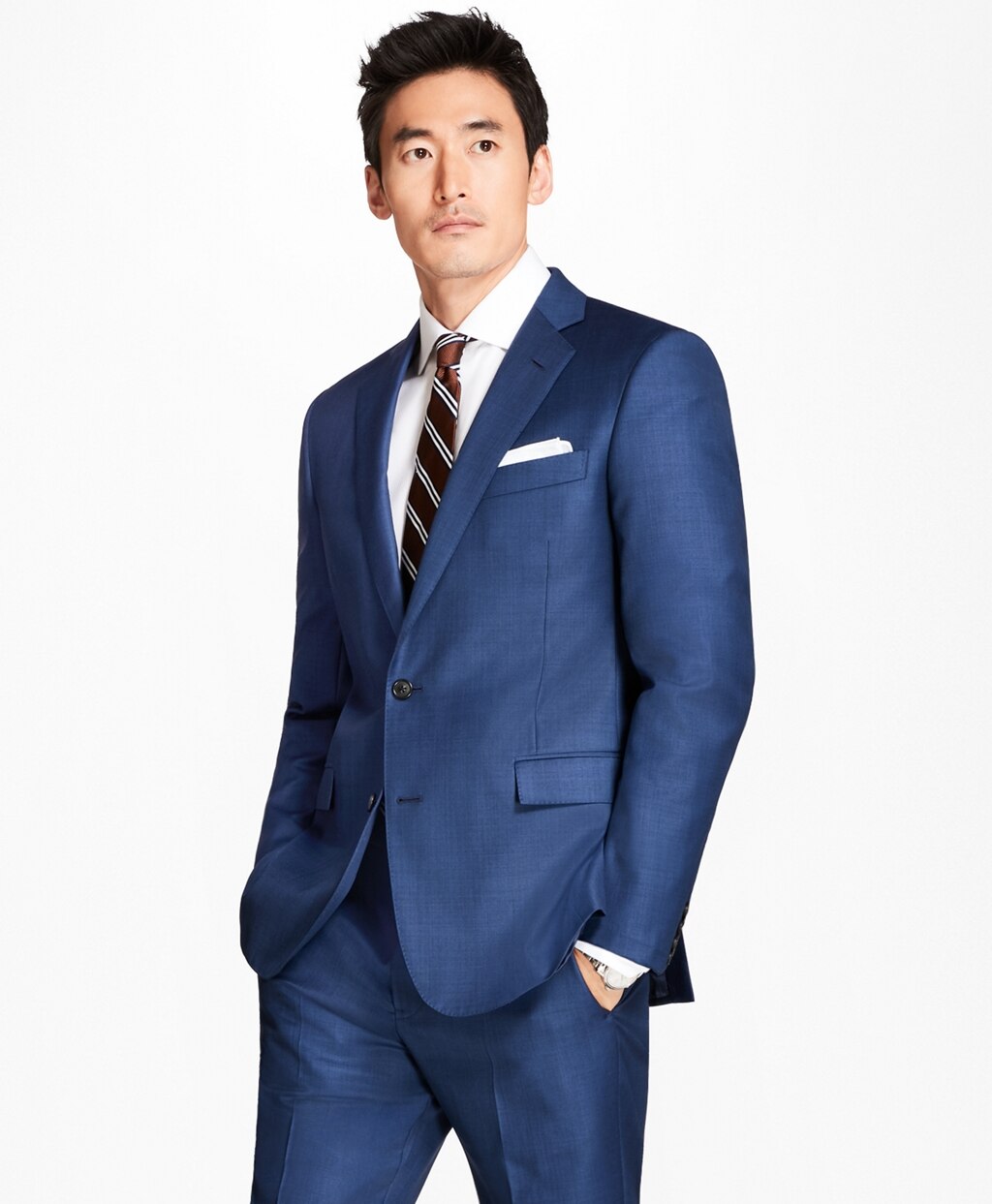 Brooks Brothers Men Regent Fit Sharkskin 1818 Suit
